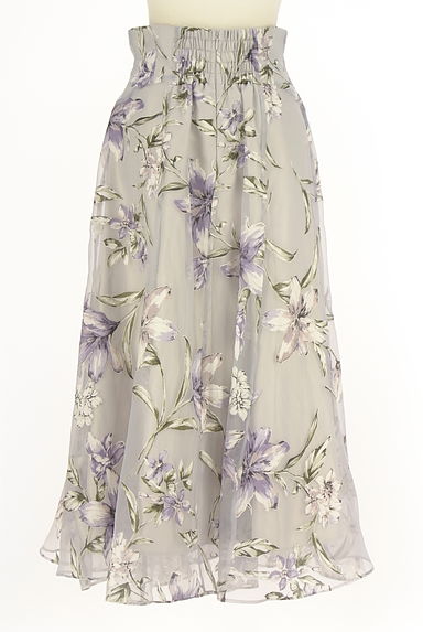 JUSGLITTY（ジャスグリッティー）の古着「花柄ロングシアースカート（ロングスカート・マキシスカート）」大画像２へ