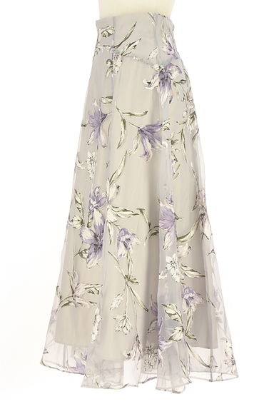 JUSGLITTY（ジャスグリッティー）の古着「花柄ロングシアースカート（ロングスカート・マキシスカート）」大画像３へ