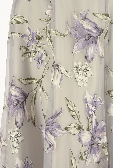JUSGLITTY（ジャスグリッティー）の古着「花柄ロングシアースカート（ロングスカート・マキシスカート）」大画像４へ