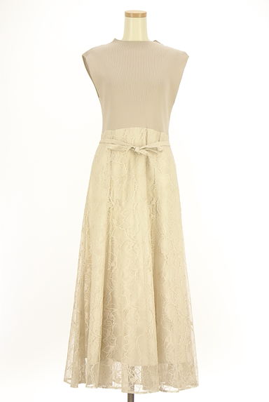 クリックで大画像表示 Mystrada(マイストラーダ)の古着「リブ×レース切替ノースリワンピース(ワンピース・チュニック)」大画像1へ