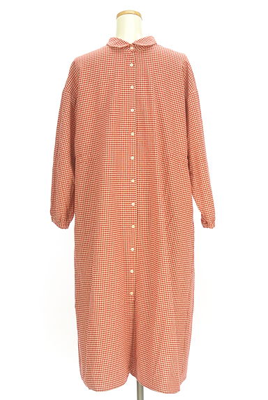 Samansa Mos2（サマンサモスモス）の古着「ギンガムチェックロングシャツワンピース（ワンピース・チュニック）」大画像５へ