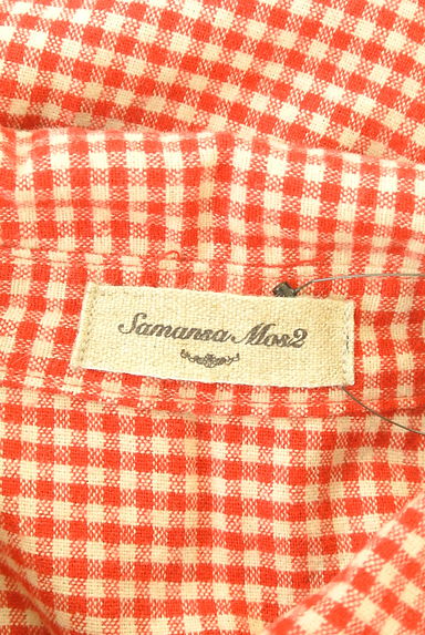 Samansa Mos2（サマンサモスモス）の古着「ギンガムチェックロングシャツワンピース（ワンピース・チュニック）」大画像６へ