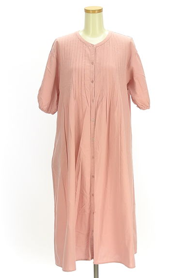 Samansa Mos2（サマンサモスモス）の古着「ピンタックヨークミモレシャツワンピース（ワンピース・チュニック）」大画像１へ