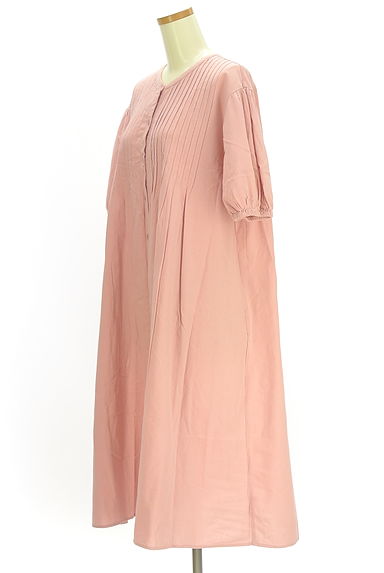 Samansa Mos2（サマンサモスモス）の古着「ピンタックヨークミモレシャツワンピース（ワンピース・チュニック）」大画像３へ