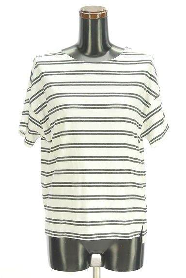 Samansa Mos2（サマンサモスモス）の古着「Samansa Mos2 blue バックリボンボーダーカット―（カットソー・プルオーバー）」大画像１へ