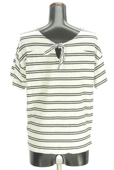 Samansa Mos2（サマンサモスモス）の古着「Samansa Mos2 blue バックリボンボーダーカット―（カットソー・プルオーバー）」大画像２へ