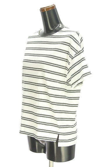 Samansa Mos2（サマンサモスモス）の古着「Samansa Mos2 blue バックリボンボーダーカット―（カットソー・プルオーバー）」大画像３へ