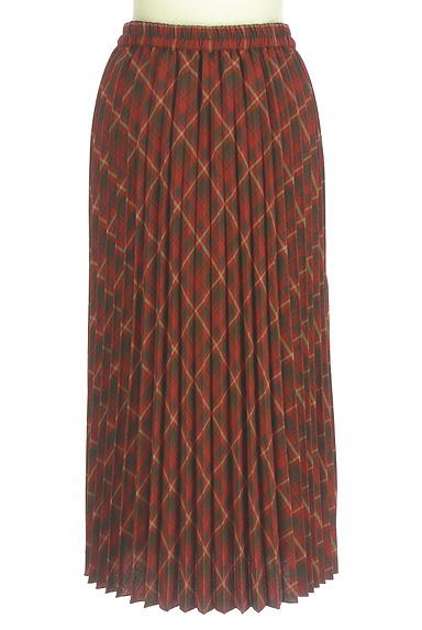 クリックで大画像表示 earth music&ecology(アースミュージック&エコロジー)の古着「チェック柄プリーツロングスカート(ロングスカート・マキシスカート)」大画像2へ