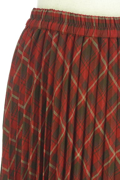 クリックで大画像表示 earth music&ecology(アースミュージック&エコロジー)の古着「チェック柄プリーツロングスカート(ロングスカート・マキシスカート)」大画像4へ