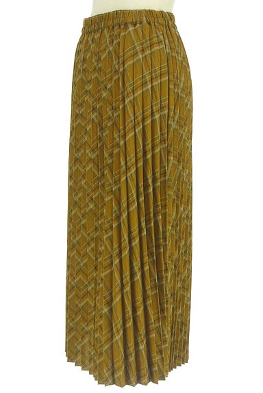 クリックで大画像表示 earth music&ecology(アースミュージック&エコロジー)の古着「ミモレ丈プリーツスカート(ロングスカート・マキシスカート)」大画像3へ