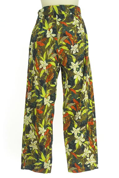 ROSE BUD（ローズバッド）の古着「ボタニカル柄綿麻テーパードパンツ（パンツ）」大画像２へ