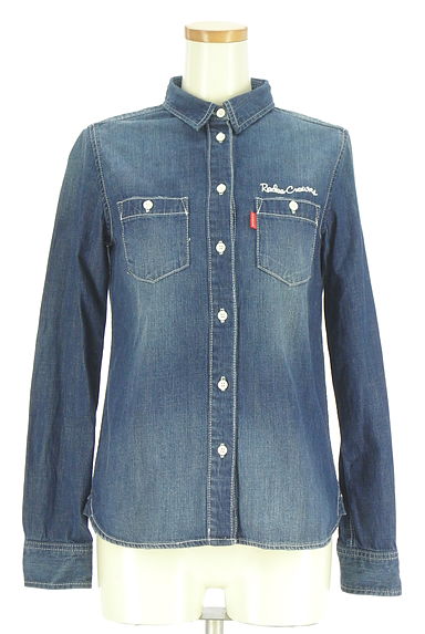 RODEO CROWNS（ロデオクラウン）の古着「ロゴ刺繍デニムシャツ（カジュアルシャツ）」大画像１へ