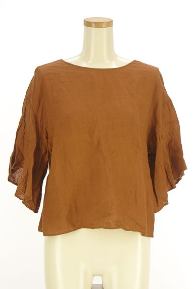 クリックで大画像表示 ROSE BUD(ローズバッド)の古着「フレアスリーブリネンカットソー(カットソー・プルオーバー)」大画像1へ