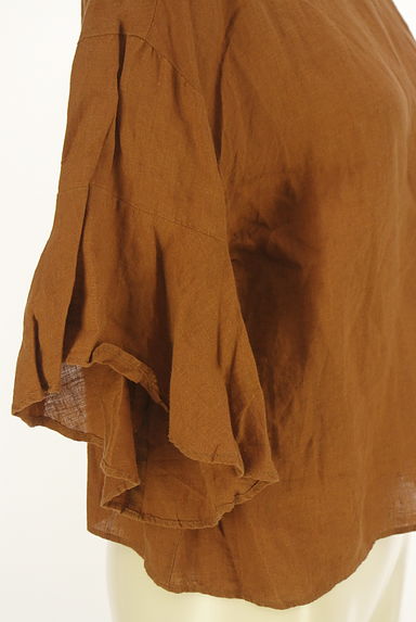 クリックで大画像表示 ROSE BUD(ローズバッド)の古着「フレアスリーブリネンカットソー(カットソー・プルオーバー)」大画像4へ