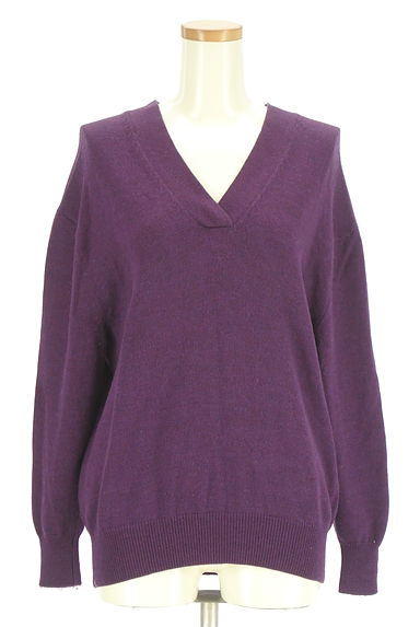 BEAUTY&YOUTH（ビューティ＆ユース）の古着「Vネックニットトップス（ニット）」大画像１へ