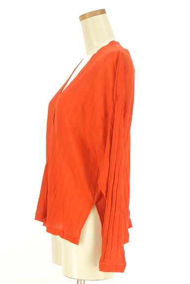 green label relaxing（グリーンレーベル リラクシング）の古着「Vネックシアーニットカーディガン（カーディガン・ボレロ）」大画像３へ