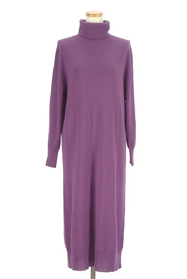 クリックで大画像表示 green label relaxing(グリーンレーベル リラクシング)の古着「タートルネックニットワンピース(ワンピース・チュニック)」大画像1へ