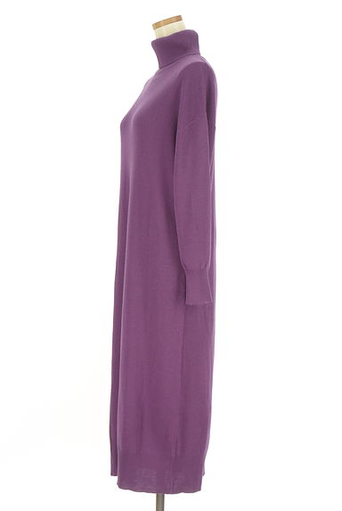 クリックで大画像表示 green label relaxing(グリーンレーベル リラクシング)の古着「タートルネックニットワンピース(ワンピース・チュニック)」大画像3へ