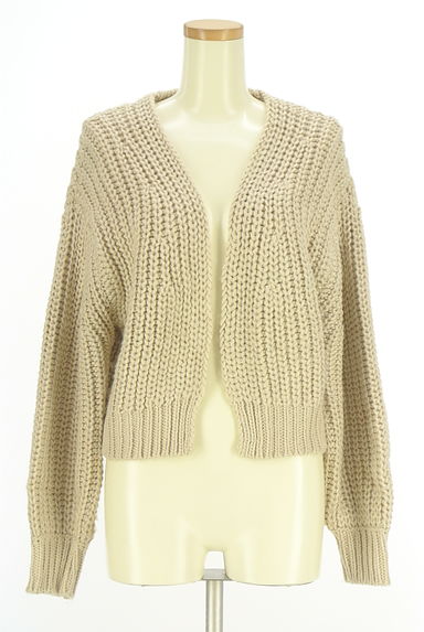 earth music&ecology（アースミュージック＆エコロジー）の古着「ボリューム袖ショートニットカーデ（カーディガン・ボレロ）」大画像１へ