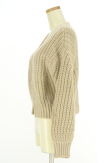 earth music&ecology（アースミュージック＆エコロジー）の古着「ボリューム袖ショートニットカーデ（カーディガン・ボレロ）」大画像３へ