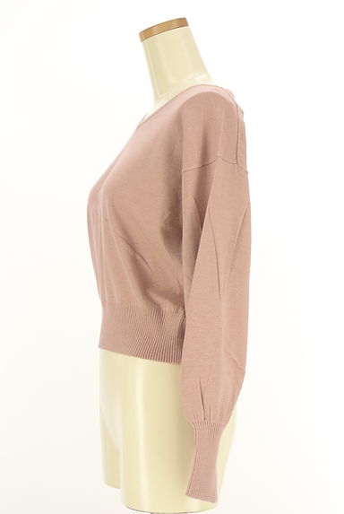 STRAWBERRY-FIELDS（ストロベリーフィールズ）の古着「背中パールボタンVネックニットトップス（ニット）」大画像３へ