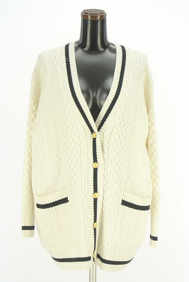 Stola.（ストラ）の古着「ケーブル編みチルデンニットカーディガン（カーディガン・ボレロ）」大画像１へ