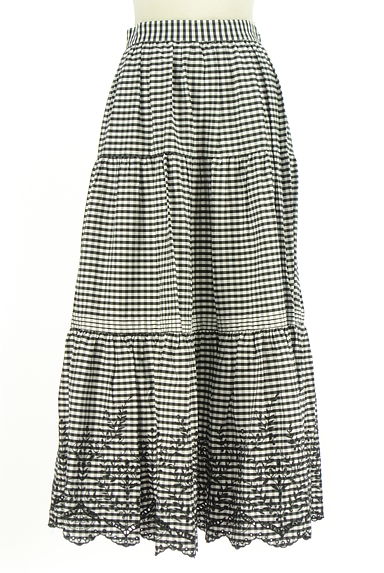 Rirandture（リランドチュール）の古着「裾刺繍ギンガムチェック柄ロングスカート（ロングスカート・マキシスカート）」大画像１へ