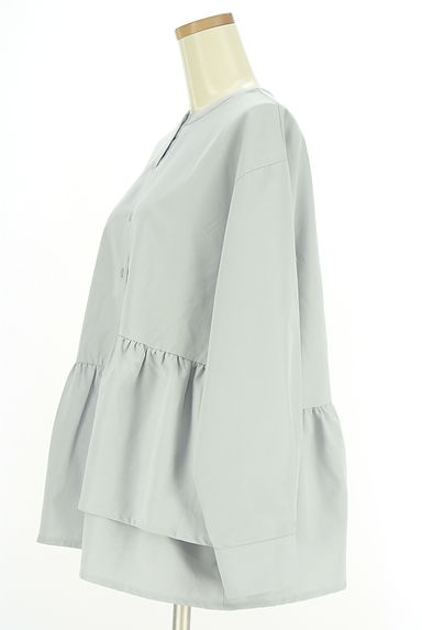 Samansa Mos2（サマンサモスモス）の古着「アシンメトリーペプラムブラウス（ブラウス）」大画像３へ