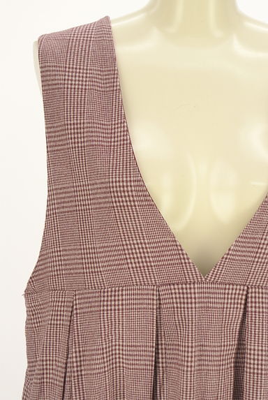 Samansa Mos2（サマンサモスモス）の古着「チェック柄ノースリワンピース（キャミワンピース）」大画像４へ