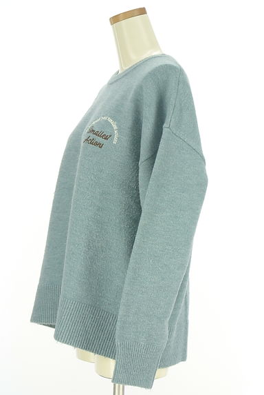 Samansa Mos2（サマンサモスモス）の古着「刺繍ロゴ入りニットトップス（ニット）」大画像３へ