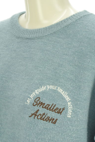 Samansa Mos2（サマンサモスモス）の古着「刺繍ロゴ入りニットトップス（ニット）」大画像４へ