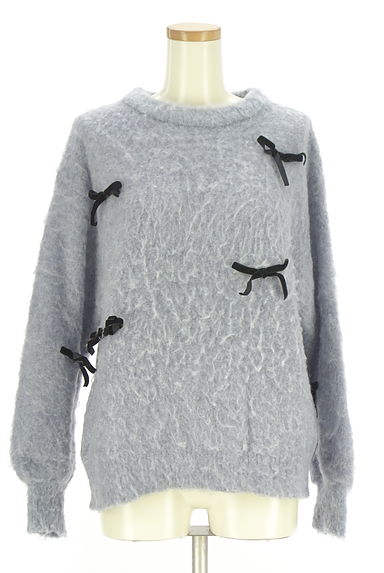 Samansa Mos2（サマンサモスモス）の古着「ベロアリボン付きニットトップス（ニット）」大画像１へ