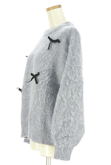 Samansa Mos2（サマンサモスモス）の古着「ベロアリボン付きニットトップス（ニット）」大画像３へ