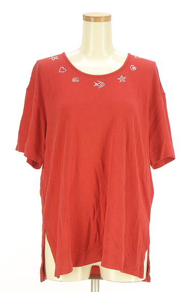 Chamois（シャミー）の古着「Chamois V ラインストーン付き半そでカットソー（ニット）」大画像１へ