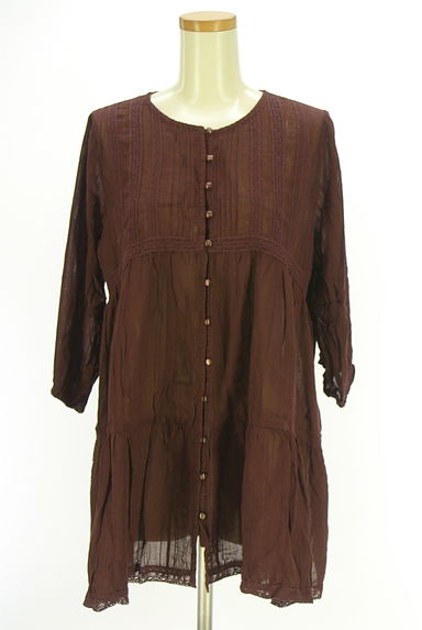 クリックで大画像表示 Samansa Mos2(サマンサモスモス)の古着「レースシャツチュニック(ブラウス)」大画像1へ