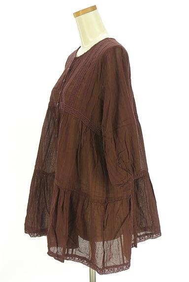 クリックで大画像表示 Samansa Mos2(サマンサモスモス)の古着「レースシャツチュニック(ブラウス)」大画像3へ