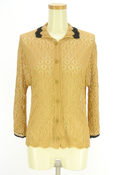 Samansa Mos2（サマンサモスモス）の古着「透かし編みニットカーディガン（カーディガン・ボレロ）」大画像１へ