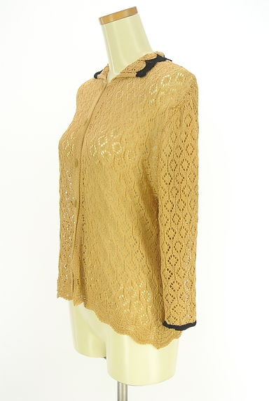 Samansa Mos2（サマンサモスモス）の古着「透かし編みニットカーディガン（カーディガン・ボレロ）」大画像３へ