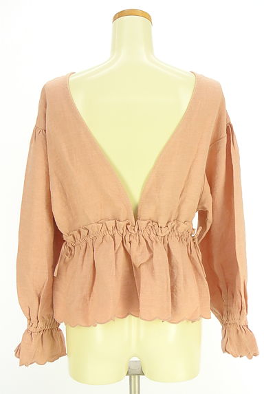 Samansa Mos2（サマンサモスモス）の古着「前後着リネンペプラムブラウス（カットソー・プルオーバー）」大画像２へ