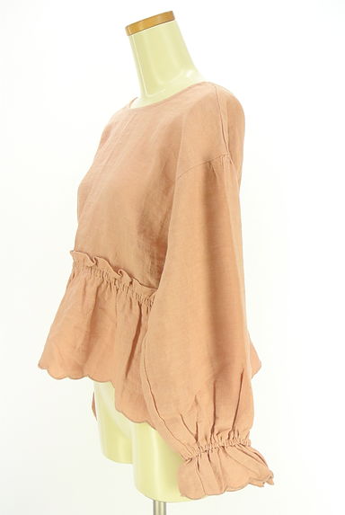 Samansa Mos2（サマンサモスモス）の古着「前後着リネンペプラムブラウス（カットソー・プルオーバー）」大画像３へ