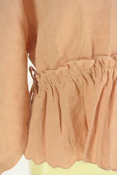 Samansa Mos2（サマンサモスモス）の古着「前後着リネンペプラムブラウス（カットソー・プルオーバー）」大画像４へ