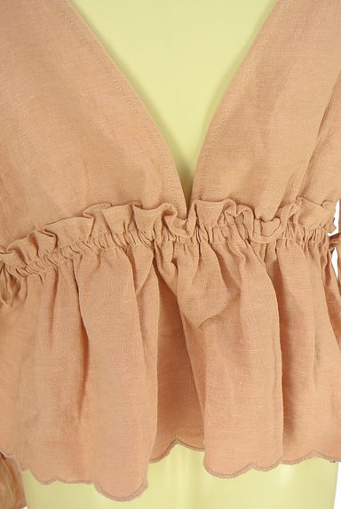 Samansa Mos2（サマンサモスモス）の古着「前後着リネンペプラムブラウス（カットソー・プルオーバー）」大画像５へ