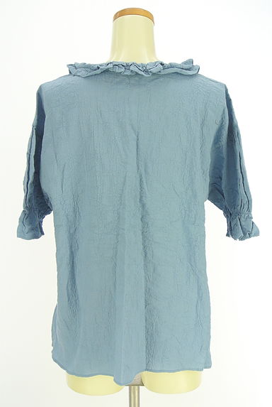 クリックで大画像表示 Samansa Mos2(サマンサモスモス)の古着「フリルカラーコットンブラウス(ブラウス)」大画像2へ