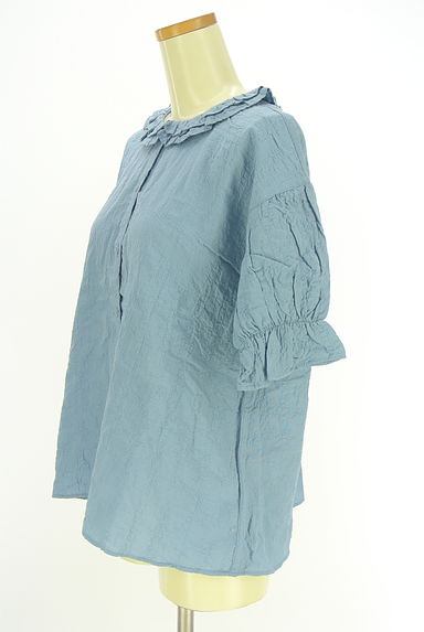 クリックで大画像表示 Samansa Mos2(サマンサモスモス)の古着「フリルカラーコットンブラウス(ブラウス)」大画像3へ