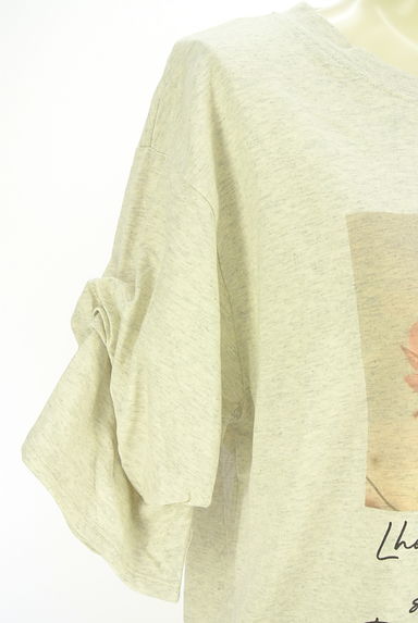 Samansa Mos2（サマンサモスモス）の古着「タックボリューム袖プリントTシャツ（Ｔシャツ）」大画像４へ