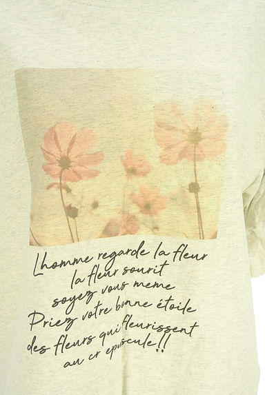 Samansa Mos2（サマンサモスモス）の古着「タックボリューム袖プリントTシャツ（Ｔシャツ）」大画像５へ