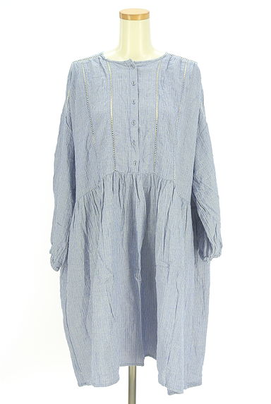 Samansa Mos2（サマンサモスモス）の古着「ストライプ柄ワンピース（ワンピース・チュニック）」大画像１へ