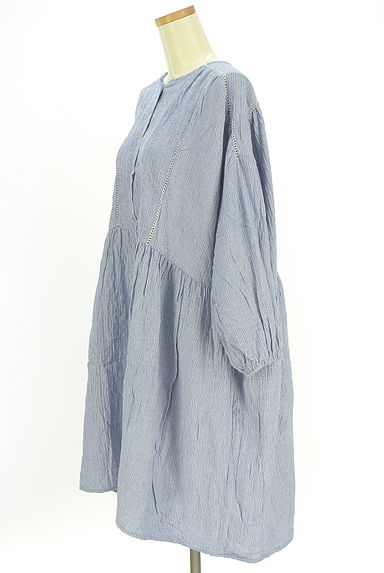 Samansa Mos2（サマンサモスモス）の古着「ストライプ柄ワンピース（ワンピース・チュニック）」大画像３へ