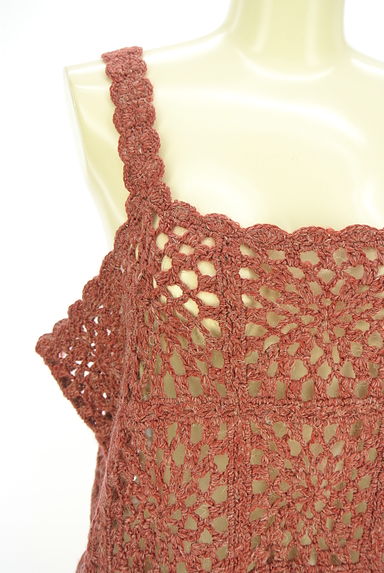 Samansa Mos2（サマンサモスモス）の古着「クロシェニットキャミ（ベスト・ジレ）」大画像４へ