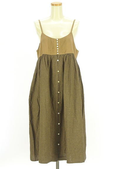 Samansa Mos2（サマンサモスモス）の古着「チェック柄切替キャミワンピース（キャミワンピース）」大画像１へ